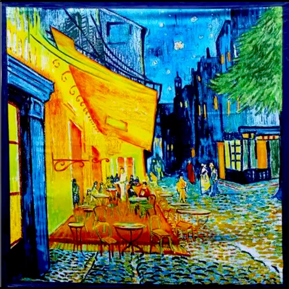 Soft scarf painting size 35 x 35